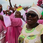 Thousands celebrate open-air Mass with Pope Leo in Cameroon – in pictures