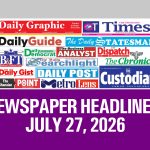 Newspaper Headline, July 27, 2026