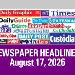 Newspaper Headlines, August 17, 2016