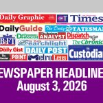 Newspaper Headlines, August 3, 2026